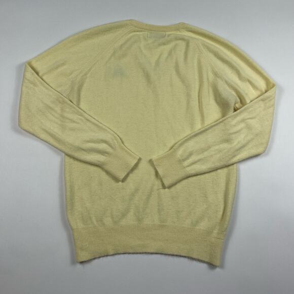 Vintage 70s Yellow V-Neck Sweater Western Horse Cowboy Logo La Costa California - Picture 5 of 8